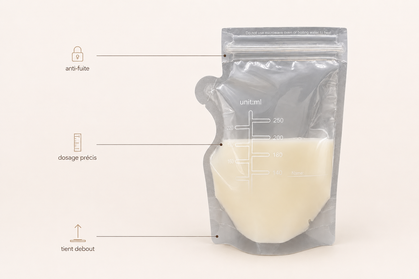 Sachets de Conservation Lait Maternel NEVA